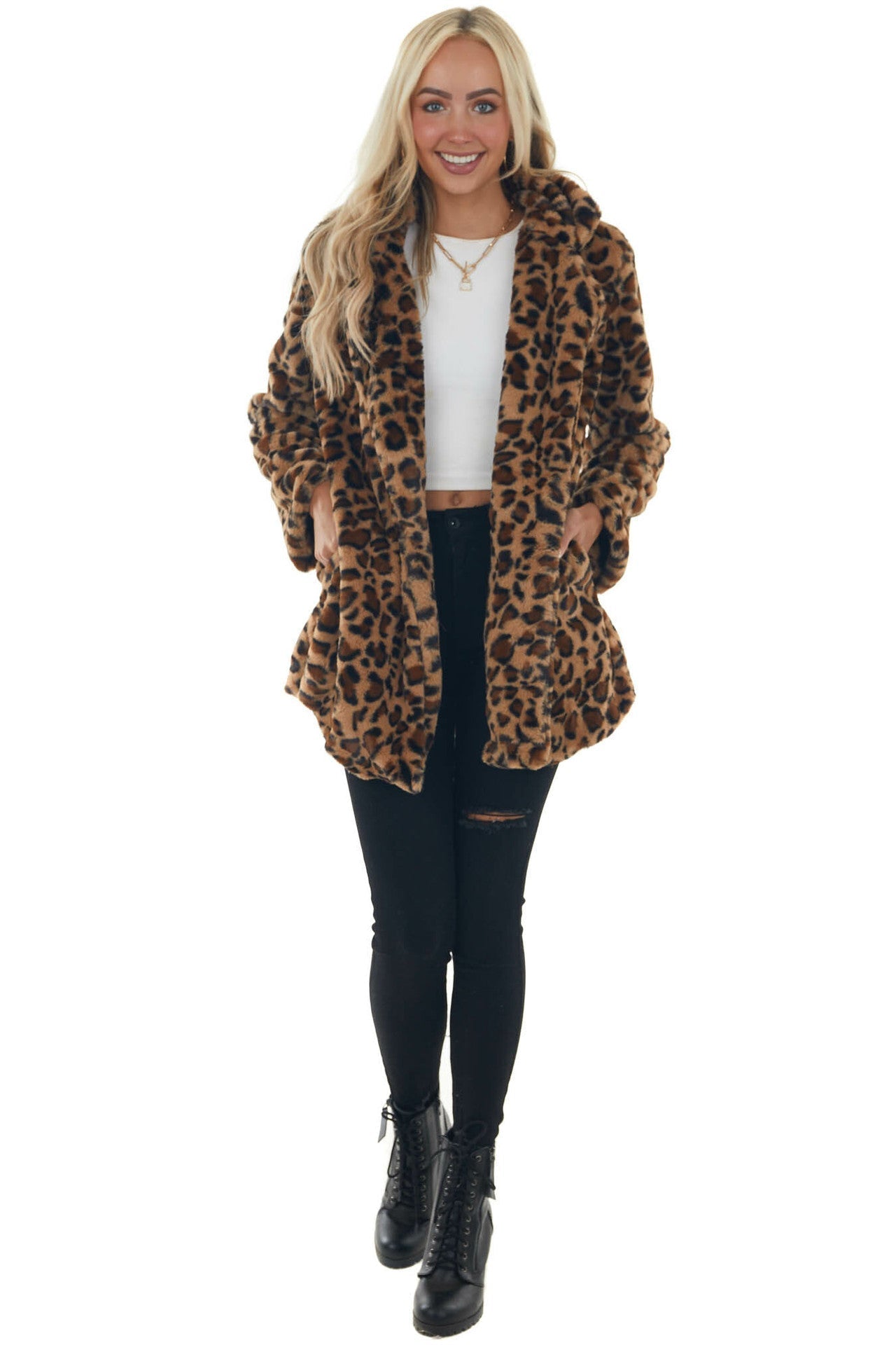 Leopard Print Fur Jacket eprolo