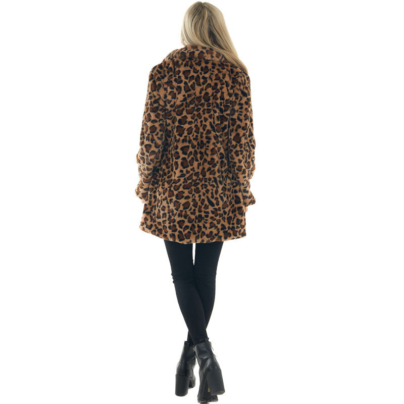Leopard Print Fur Jacket eprolo