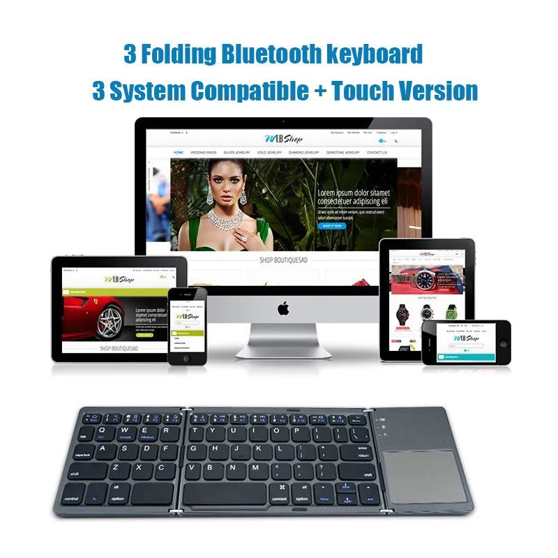 Folding Wireless Bluetooth Keyboard - Urban-Utopia