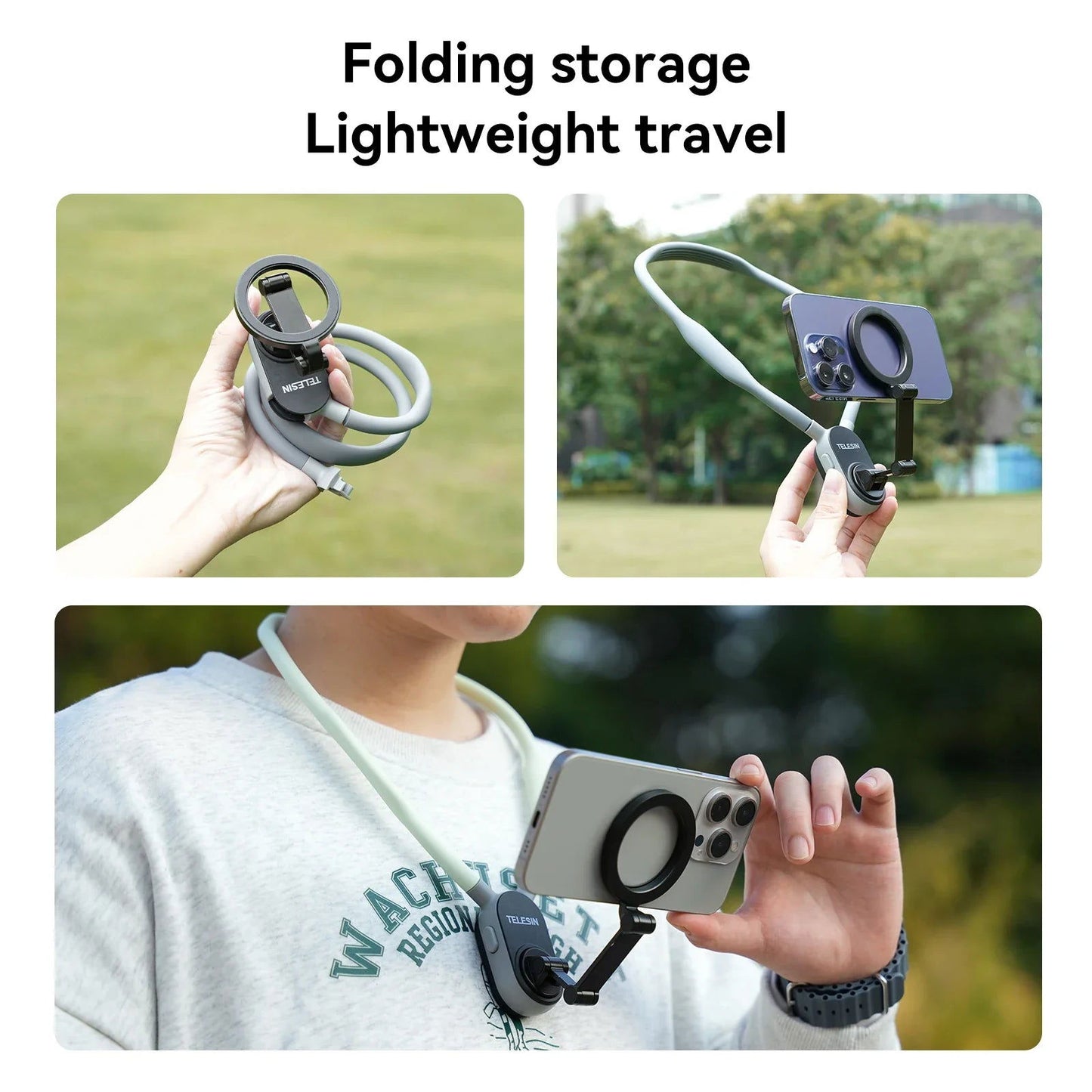 MagSnap - Magnetic Neck Hold Mount Selfie Stick Tripod - Urban-Utopia