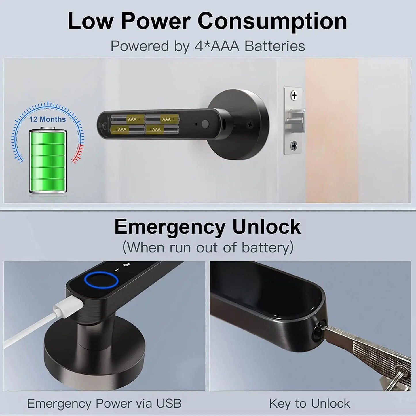 SecureTouch™ Smart Fingerprint Door Lock - Urban-Utopia