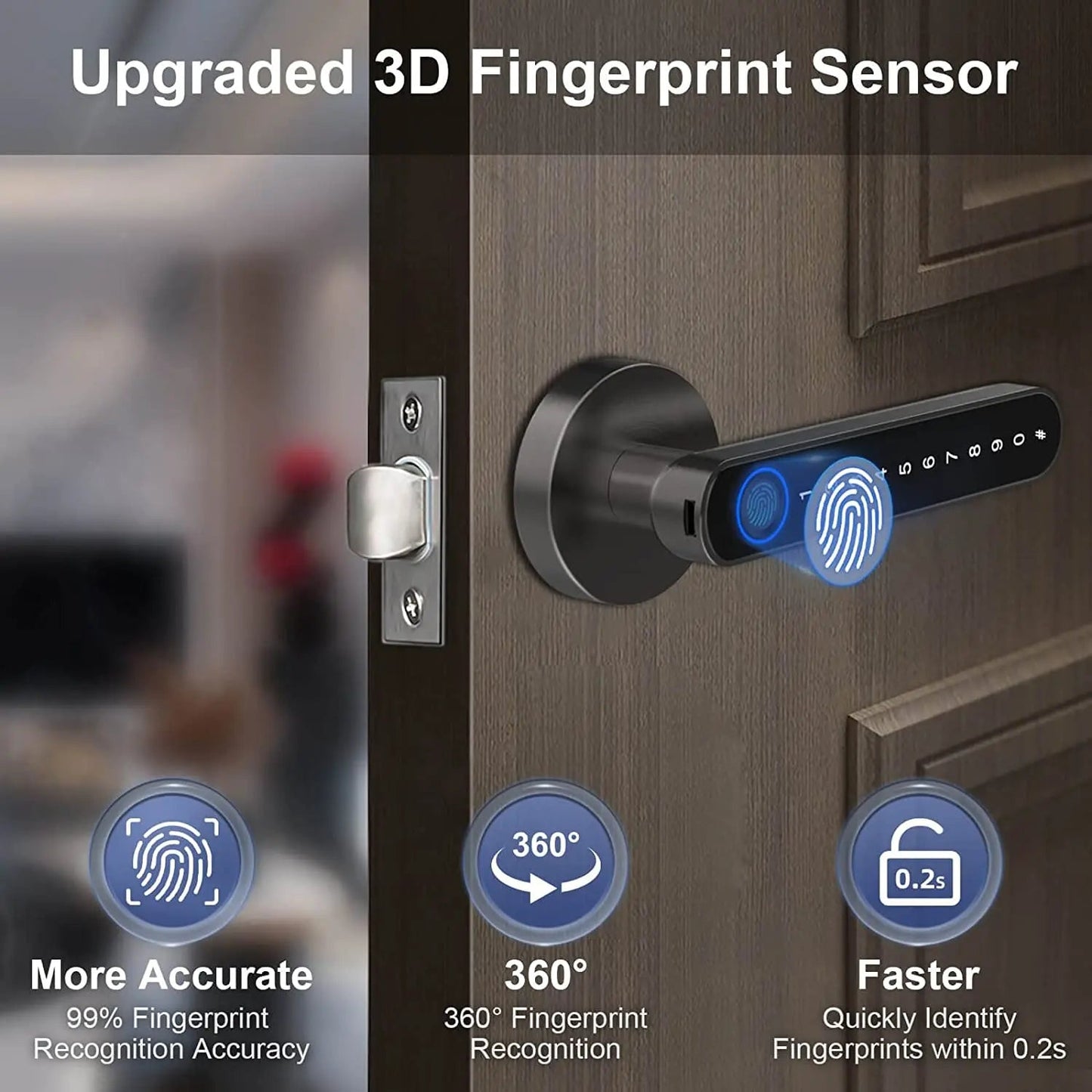 SecureTouch™ Smart Fingerprint Door Lock - Urban-Utopia