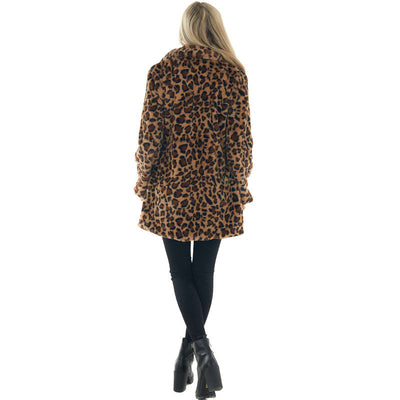 Leopard Print Fur Jacket eprolo