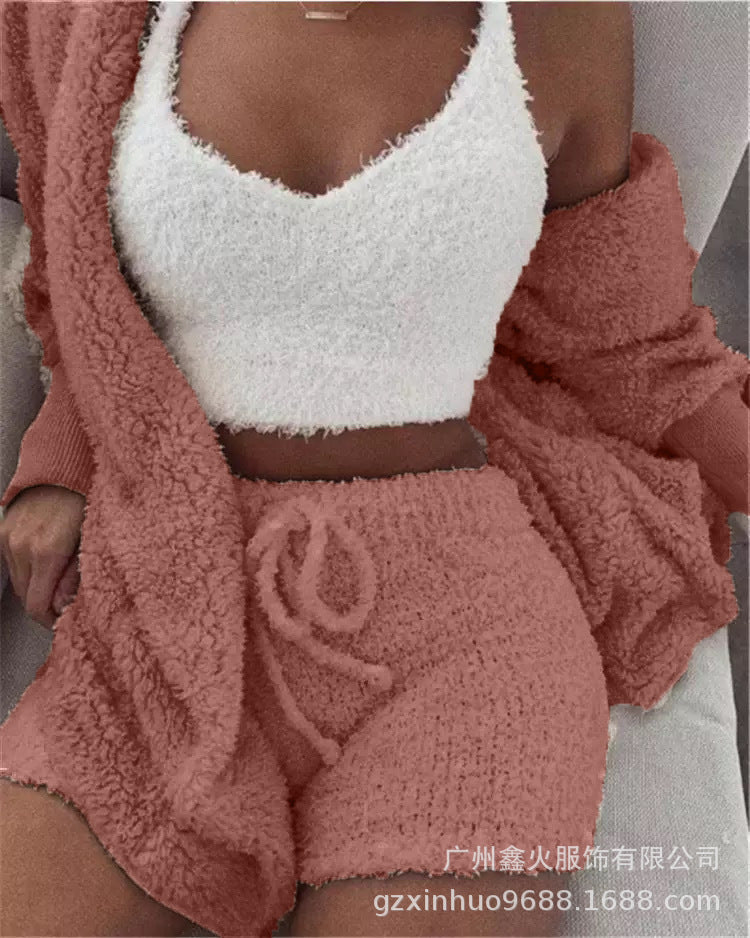 CozyCharm - Fluffy 3-Piece Lounge Set eprolo