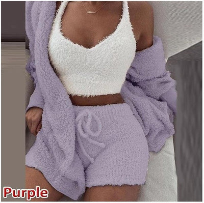 CozyCharm - Fluffy 3-Piece Lounge Set eprolo