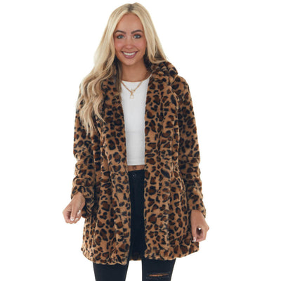 Leopard Print Fur Jacket eprolo
