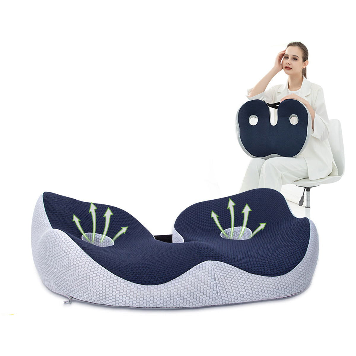 ComfortFlex™️- OrthoSoothe Memory Foam Seat Cushion - Urban-Utopia