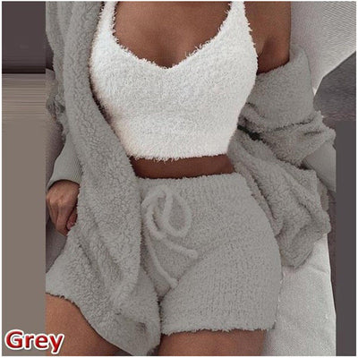 CozyCharm - Fluffy 3-Piece Lounge Set eprolo