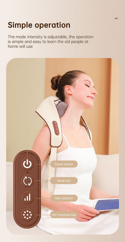 Heating Vibration Neck Massager - Urban-Utopia