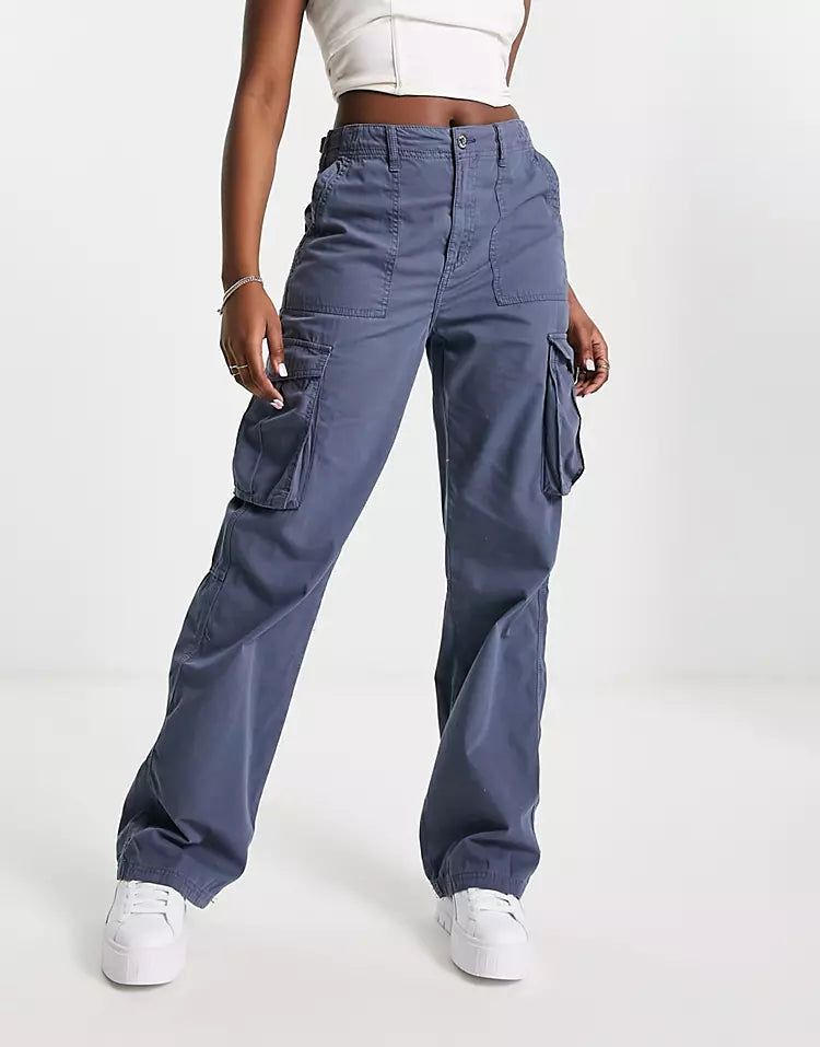 High Waist Cargo Pants - Urban-Utopia