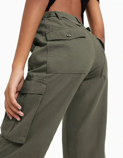 High Waist Cargo Pants - Urban-Utopia