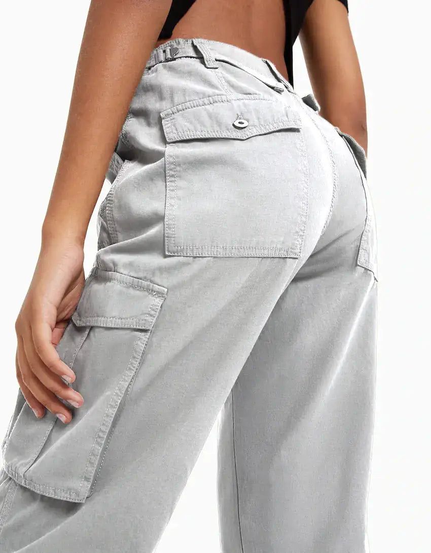 High Waist Cargo Pants - Urban-Utopia