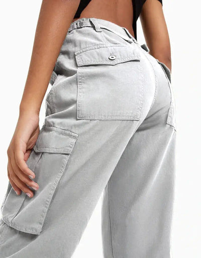 High Waist Cargo Pants - Urban-Utopia