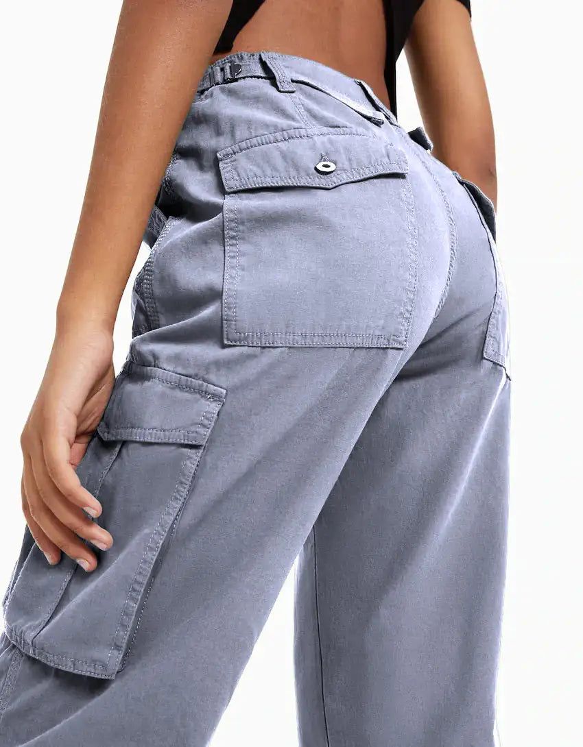 High Waist Cargo Pants - Urban-Utopia