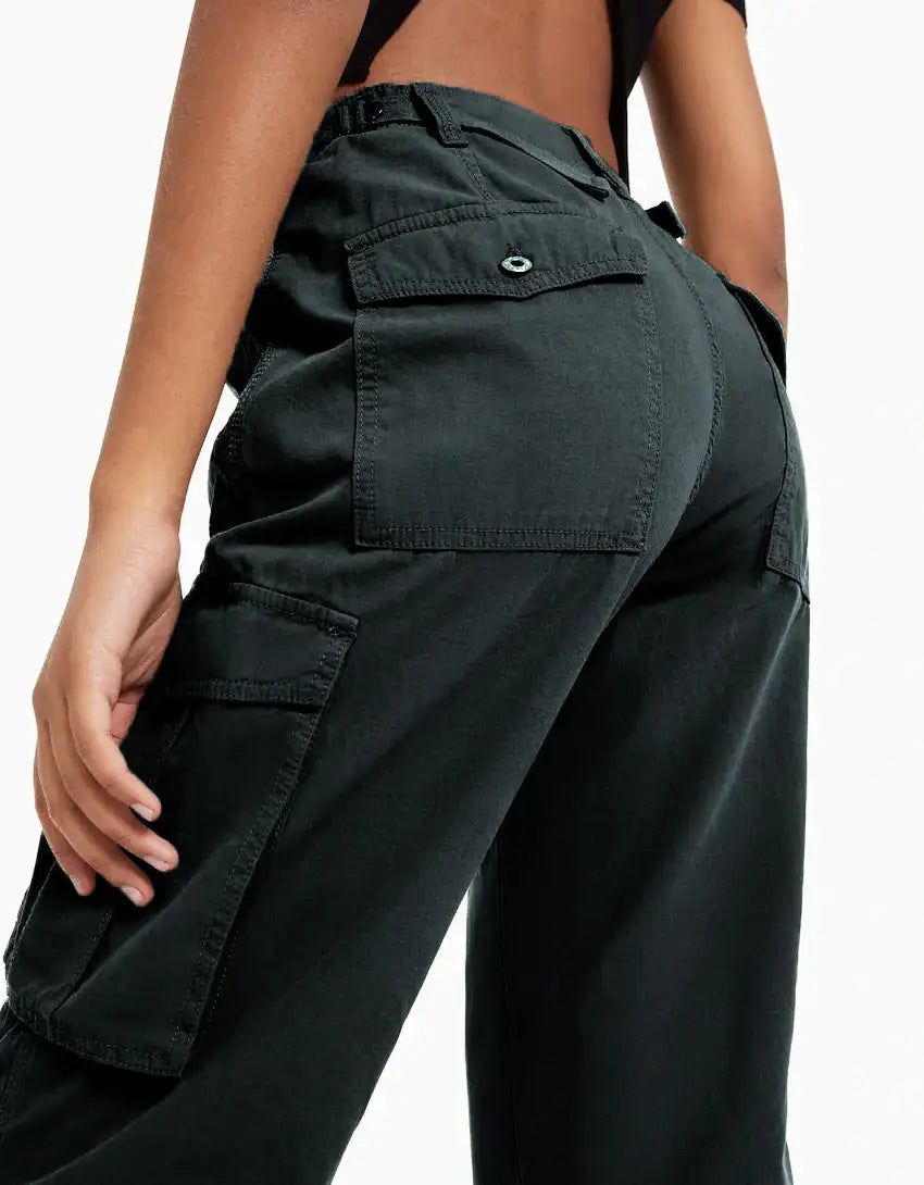 High Waist Cargo Pants - Urban-Utopia