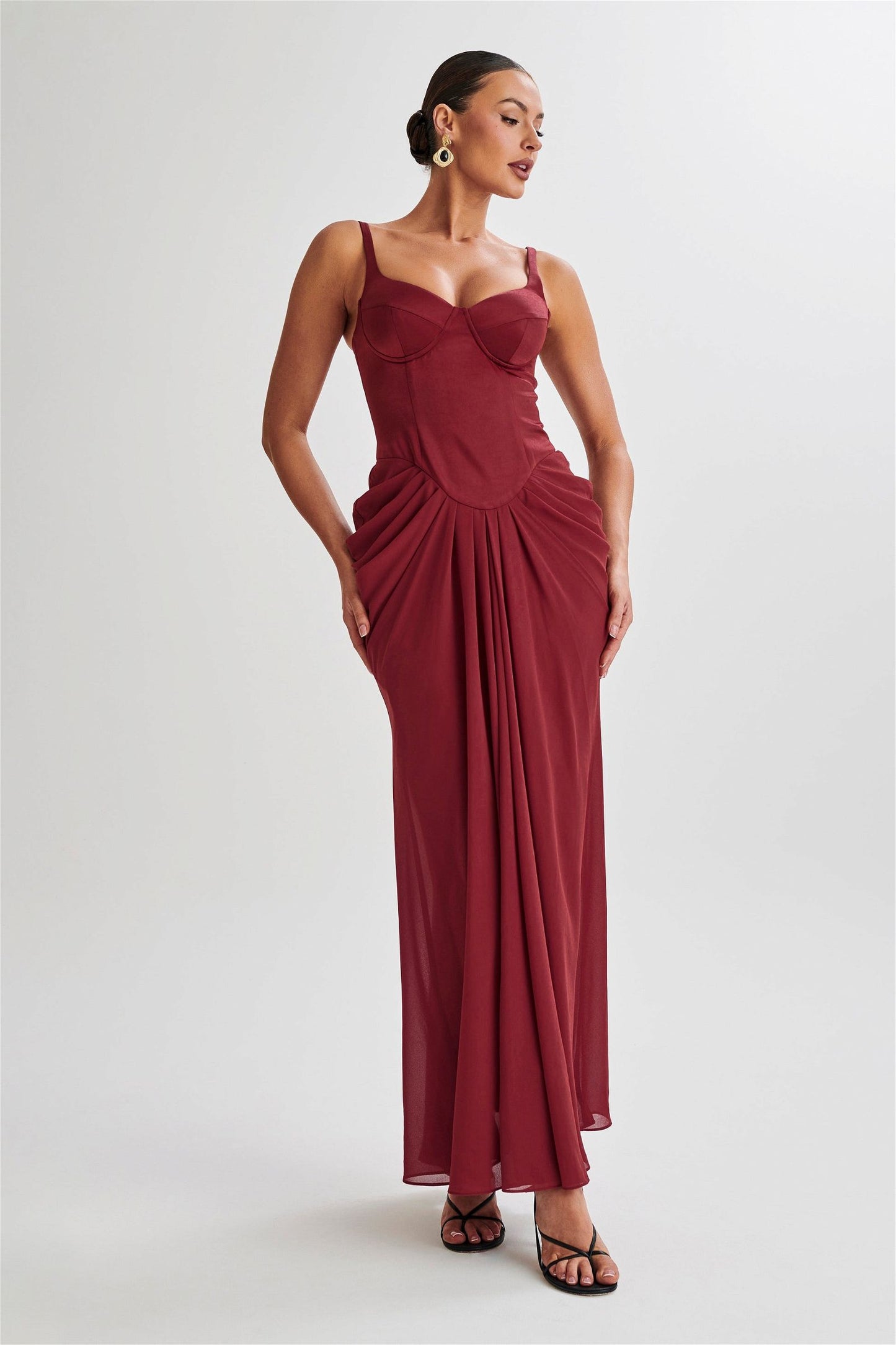 Leila Satin Corset Maxi Dress - Urban-Utopia