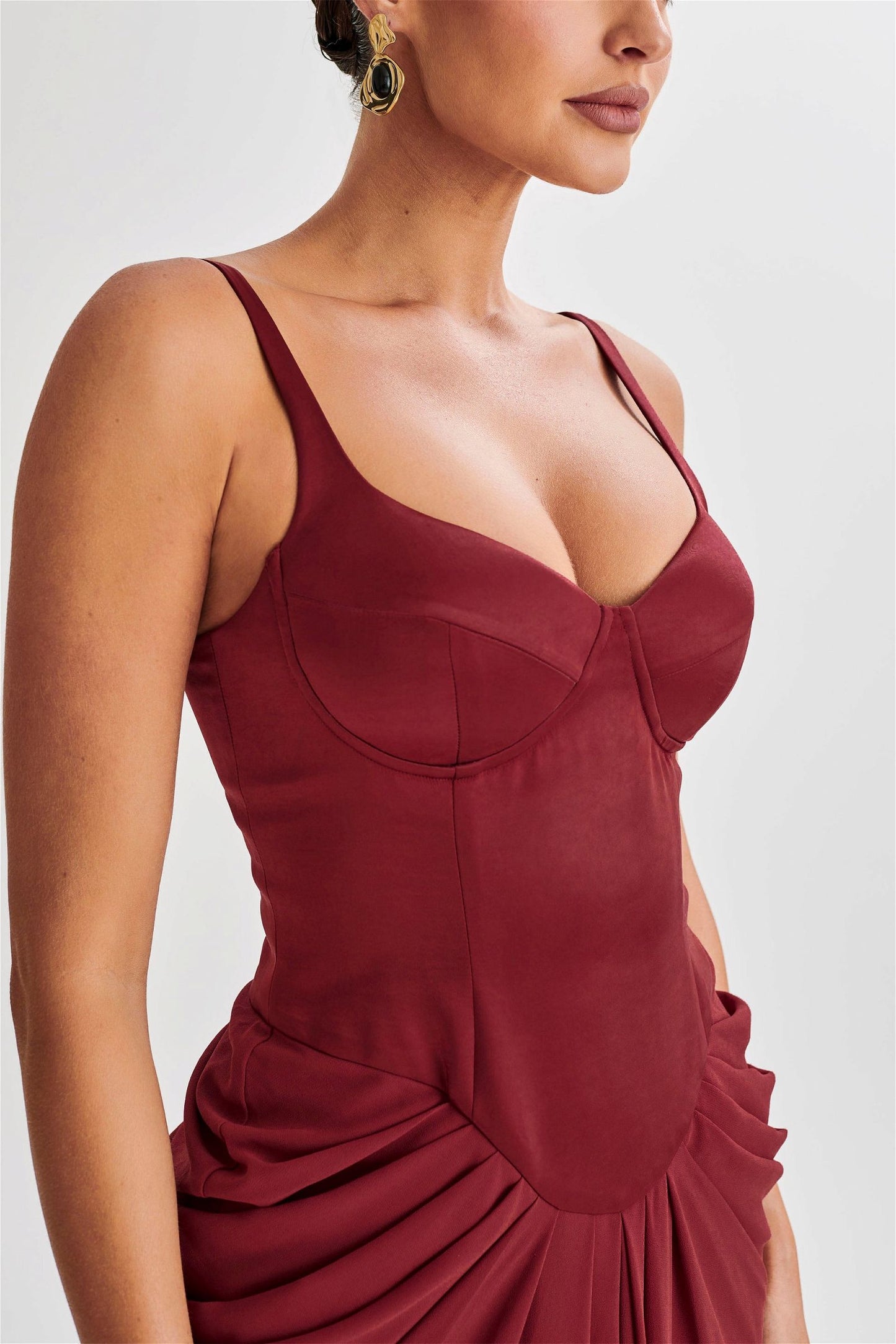 Leila Satin Corset Maxi Dress - Urban-Utopia