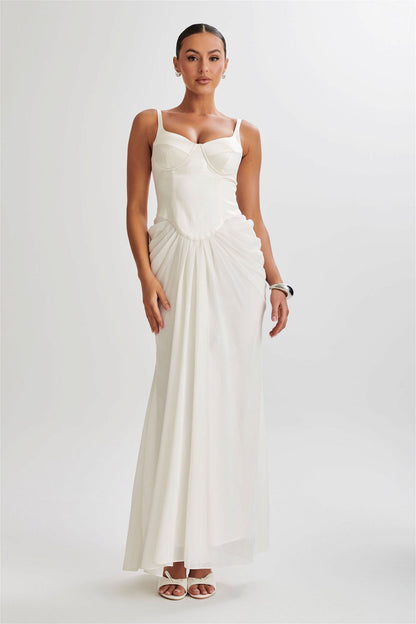 Leila Satin Corset Maxi Dress - Urban-Utopia