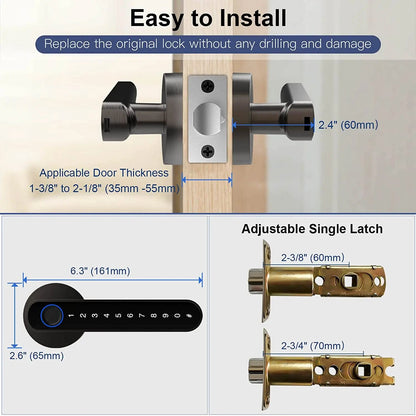 SecureTouch™ Smart Fingerprint Door Lock - Urban-Utopia