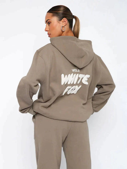 White Fox Hoodie+ Free Joggers - Urban-Utopia